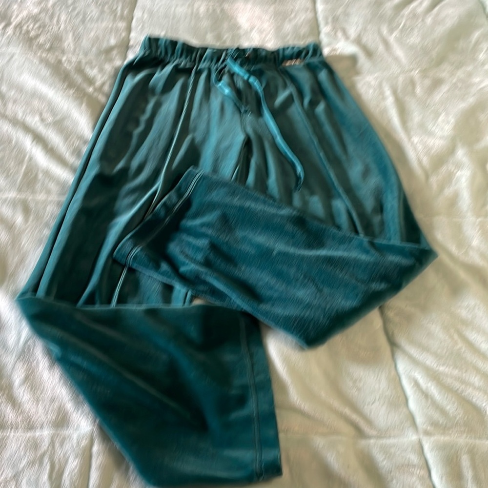 NYL Velour Dark Teal Sweatpants Size Petite Small